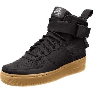 Women’s SF AF1 (Air Force 1) Black w/Gum Bottom